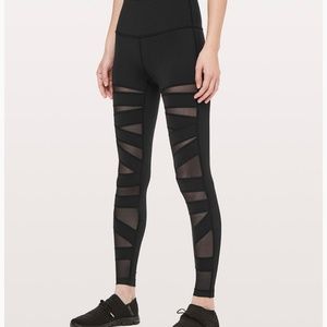 Lululemon High Times Black mesh leggings